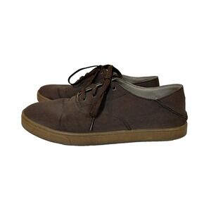 OluKai Kahu Lace Brown Canvas Sneakers Shoes Mens Size 9